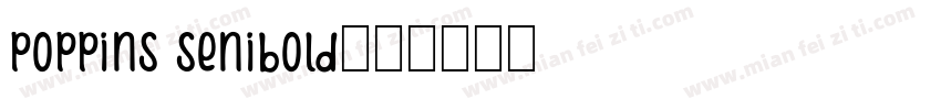 poppins senibold字体转换